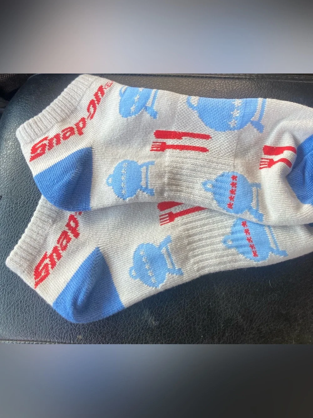 NEW Snap On Tools UNISEX MEDIUM BBQ GREY COTTON ANKLE SOCKS Garage Mechanic